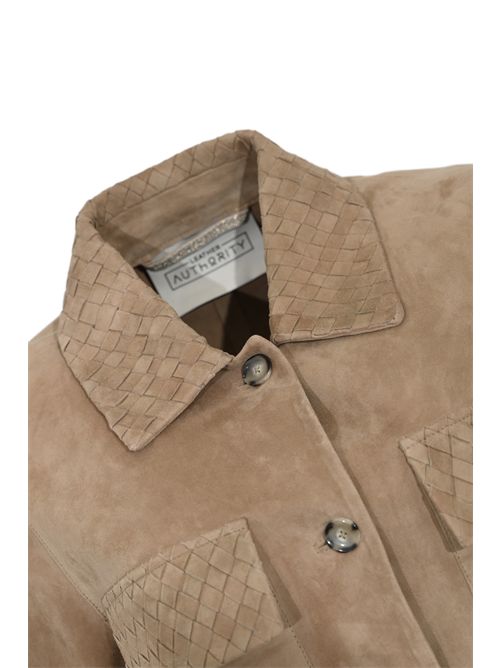 Giacca Karis Weaved in suede Vanilla LEATHER AUTHORITY | KARIS WEAVED11